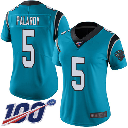 Carolina Panthers Limited Blue Women Michael Palardy Alternate Jersey NFL Football 5 100th Season Vapor Untouchable